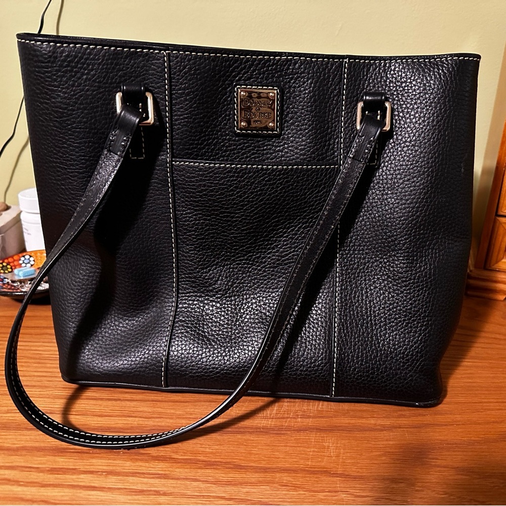 Dooney and Bourke Black Pebble Grain Leather Tote